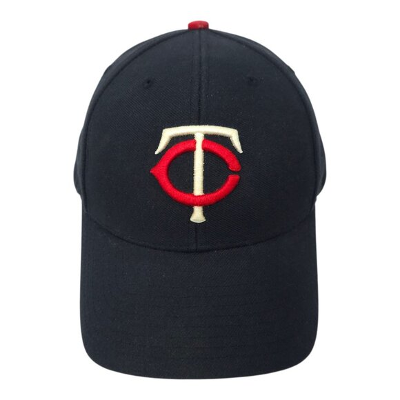 Minnesota Twins Hat Strapback Cap Embroidered Logo Baseball MLB Navy Wool Blend - Picture 9 of 14